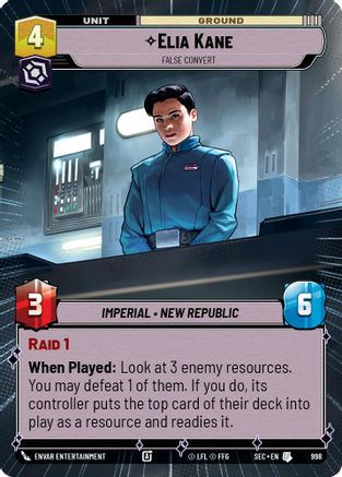 Elia Kane - False Convert (Hyperspace Foil) (998) [Secrets of Power] Foil Star Wars: Unlimited Single Disney