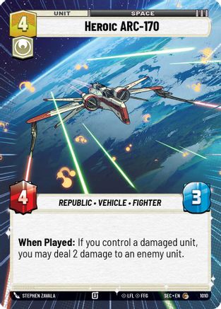 Heroic ARC-170 (Hyperspace Foil) (1010) [Secrets of Power] Foil Star Wars: Unlimited Single Disney