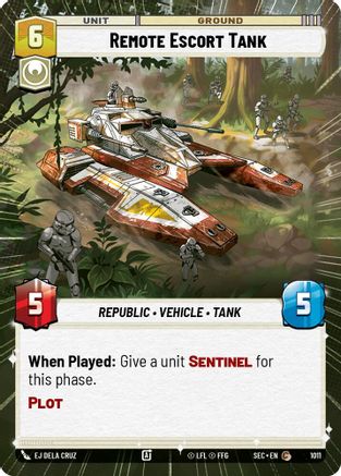 Remote Escort Tank (Hyperspace Foil) (1011) [Secrets of Power] Foil Star Wars: Unlimited Single Disney