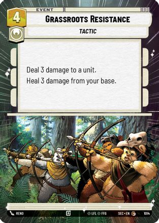 Grassroots Resistance (Hyperspace Foil) (1014) [Secrets of Power] Foil Star Wars: Unlimited Single Disney