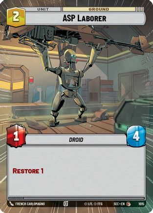 ASP Laborer (Hyperspace Foil) (1015) [Secrets of Power] Foil Star Wars: Unlimited Single Disney