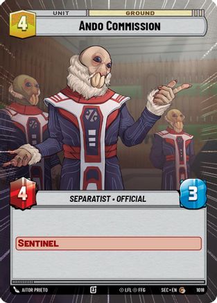Ando Commission (Hyperspace Foil) (1018) [Secrets of Power] Foil Star Wars: Unlimited Single Disney