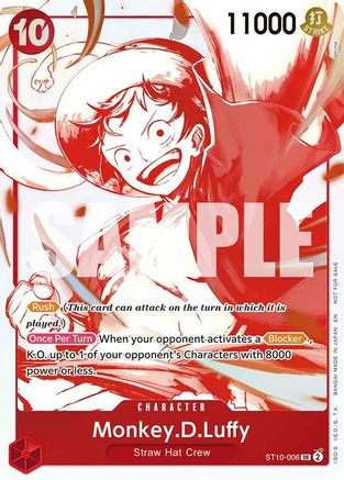Monkey.D.Luffy - ST10-006 (3rd Anniversary Treasure Campaign Pack) (ST10-006) [One Piece Promotion Cards] Foil One Piece Single Bandai