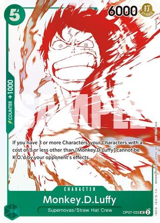 Monkey.D.Luffy - OP07-033 (3rd Anniversary Treasure Campaign Pack) (OP07-033) [One Piece Promotion Cards] Foil One Piece Single Bandai
