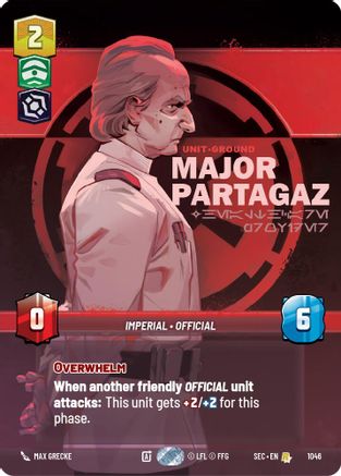 Major Partagaz - Healthcare Provider (Prestige) (1046) [Secrets of Power] Star Wars: Unlimited Single Disney