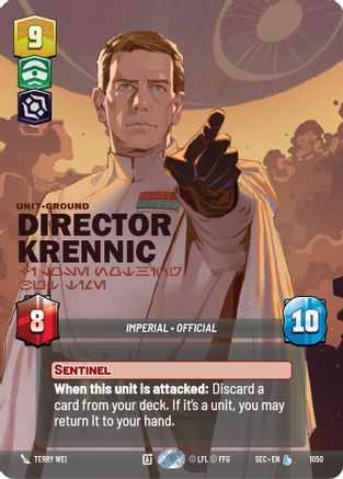 Director Krennic - I Lose Nothing But Time (Prestige) (1050) [Secrets of Power] Star Wars: Unlimited Single Disney