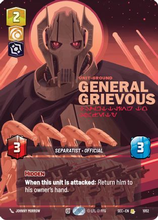 General Grievous - Scuttling to Safety (Prestige) (1052) [Secrets of Power] Star Wars: Unlimited Single Disney