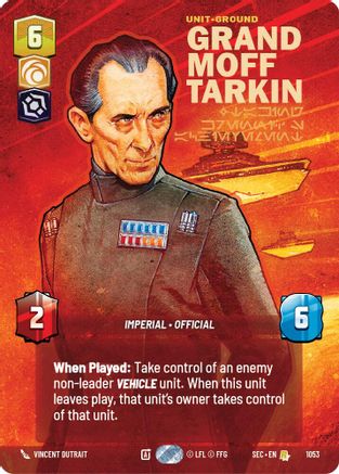 Grand Moff Tarkin - Taking Krennic's Achievement (Prestige) (1053) [Secrets of Power] Star Wars: Unlimited Single Disney
