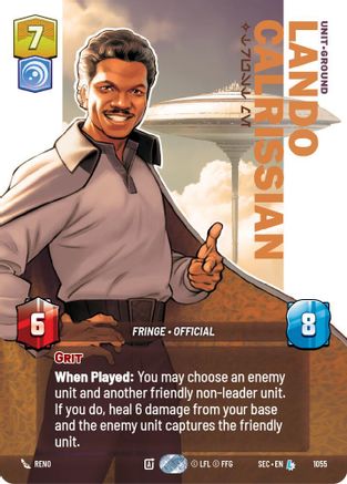 Lando Calrissian - Trust Me (Prestige) (1055) [Secrets of Power] Star Wars: Unlimited Single Disney