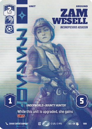 Zam Wesell - Inconspicuous Assassin (Prestige) (1069) [Secrets of Power] Star Wars: Unlimited Single Disney