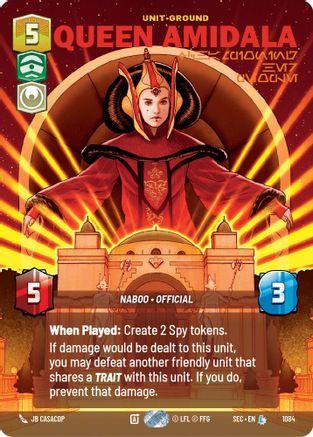Queen Amidala - Championing Her People (Prestige Foil) (1084) [Secrets of Power] Foil Star Wars: Unlimited Single Disney