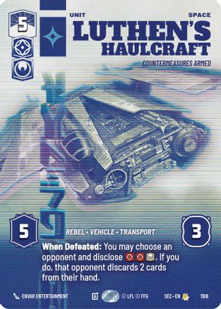 Luthen's Haulcraft - Countermeasures Armed (Prestige Foil) (1106) [Secrets of Power] Foil Star Wars: Unlimited Single Disney