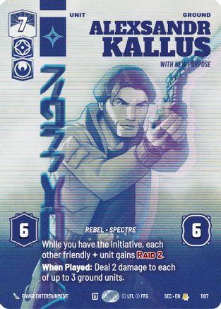 Alexsandr Kallus - With New Purpose (Prestige Foil) (1107) [Secrets of Power] Foil Star Wars: Unlimited Single Disney