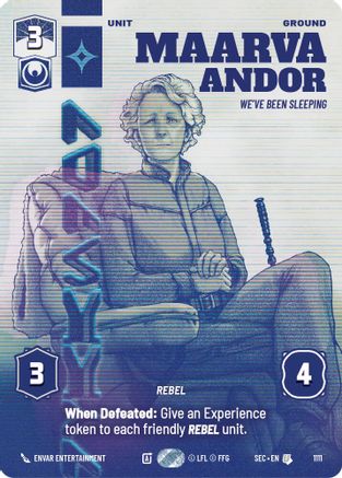 Maarva Andor - We've Been Sleeping (Prestige Foil) (1111) [Secrets of Power] Foil Star Wars: Unlimited Single Disney
