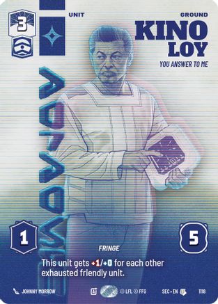 Kino Loy - You Answer to Me (Prestige Foil) (1118) [Secrets of Power] Foil Star Wars: Unlimited Single Disney