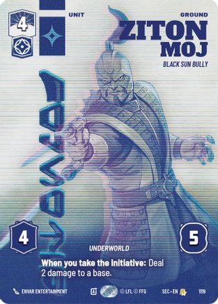 Ziton Moj - Black Sun Bully (Prestige Foil) (1119) [Secrets of Power] Foil Star Wars: Unlimited Single Disney