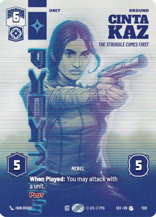 Cinta Kaz - The Struggle Comes First (Prestige Foil) (1120) [Secrets of Power] Foil Star Wars: Unlimited Single Disney