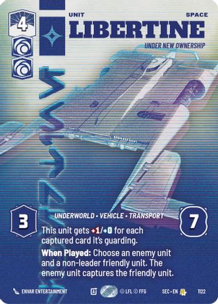 Libertine - Under New Ownership (Prestige Foil) (1122) [Secrets of Power] Foil Star Wars: Unlimited Single Disney