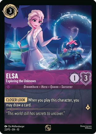 Elsa - Exploring the Unkown (22) [Disney Lorcana Promo Cards] Cold Foil Lorcana Single Disney