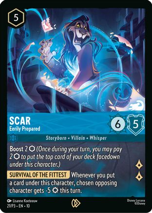 Scar - Eerily Prepared (21) [Disney Lorcana Promo Cards] Cold Foil Lorcana Single Disney
