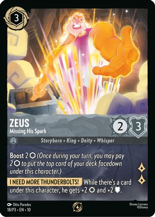 Zeus - Missing His Spark (18) [Disney Lorcana Promo Cards] Cold Foil Lorcana Single Disney