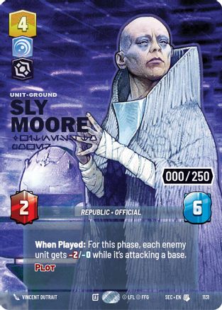 Sly Moore - Witness to Power (Serialized) (1131) [Secrets of Power] Foil Star Wars: Unlimited Single Disney