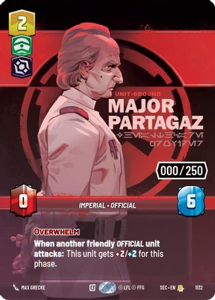 Major Partagaz - Healthcare Provider (Serialized) (1132) [Secrets of Power] Foil Star Wars: Unlimited Single Disney
