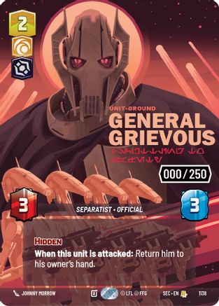 General Grievous - Scuttling to Safety (Serialized) (1138) [Secrets of Power] Foil Star Wars: Unlimited Single Disney