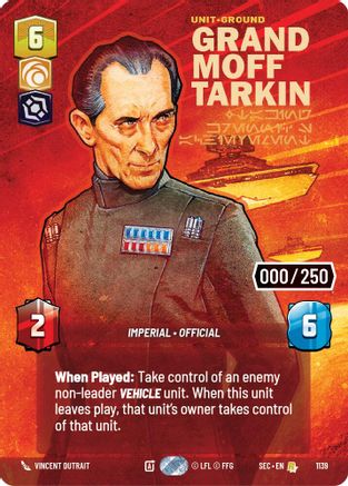Grand Moff Tarkin - Taking Krennic's Achievement (Serialized) (1139) [Secrets of Power] Foil Star Wars: Unlimited Single Disney