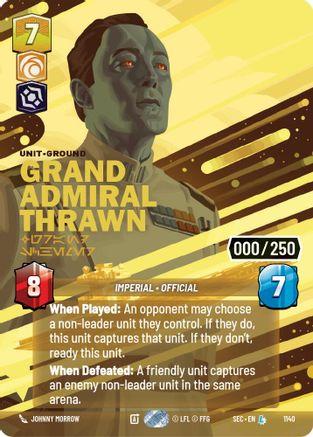 Grand Admiral Thrawn - Grand Schemer (Serialized) (1140) [Secrets of Power] Foil Star Wars: Unlimited Single Disney