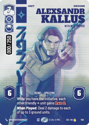 Alexsandr Kallus - With New Purpose (Serialized) (1150) [Secrets of Power] Foil Star Wars: Unlimited Single Disney