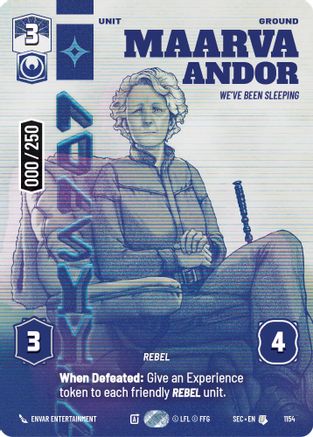 Maarva Andor - We've Been Sleeping (Serialized) (1154) [Secrets of Power] Foil Star Wars: Unlimited Single Disney