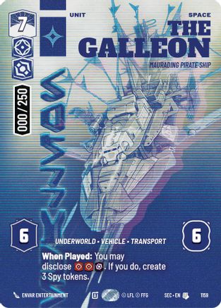 The Galleon - Marauding Pirate Ship (Serialized) (1159) [Secrets of Power] Foil Star Wars: Unlimited Single Disney