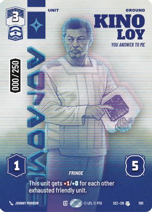 Kino Loy - You Answer to Me (Serialized) (1161) [Secrets of Power] Foil Star Wars: Unlimited Single Disney