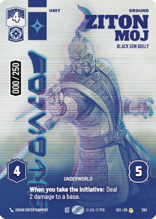 Ziton Moj - Black Sun Bully (Serialized) (1162) [Secrets of Power] Foil Star Wars: Unlimited Single Disney