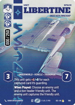 Libertine - Under New Ownership (Serialized) (1165) [Secrets of Power] Foil Star Wars: Unlimited Single Disney