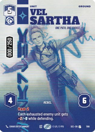 Vel Sartha - One Path, One Choice (Serialized) (1166) [Secrets of Power] Foil Star Wars: Unlimited Single Disney