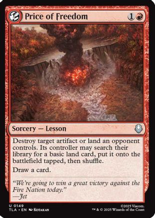 Price of Freedom (TLA-149) [Avatar: The Last Airbender] Foil MTG Single Wizards of the Coast