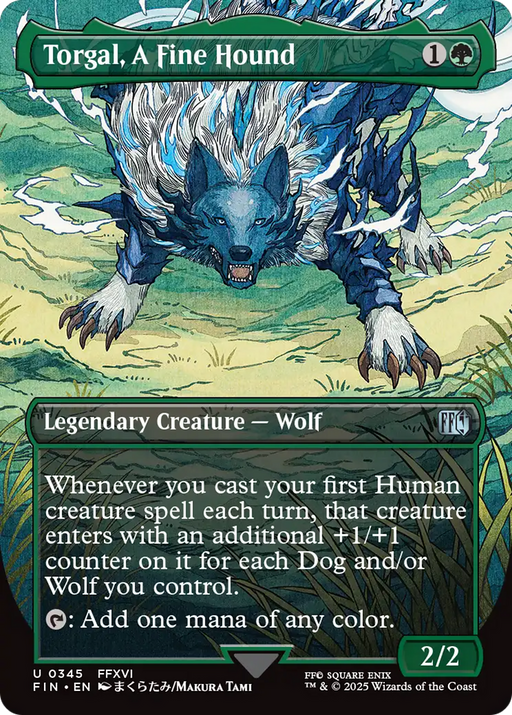 Torgal, A Fine Hound (FIN-345) [FINAL FANTASY] (Borderless) Foil MTG Single Wizards of the Coast