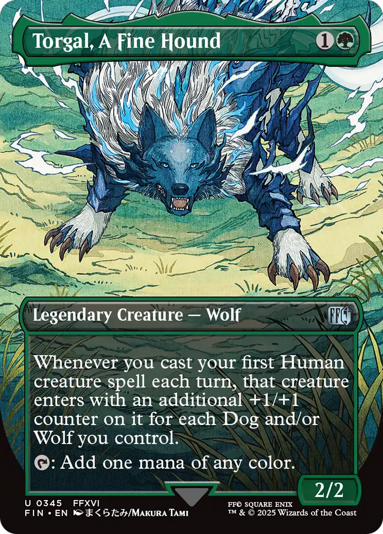 Torgal, A Fine Hound (FIN-345) [FINAL FANTASY] (Borderless) MTG Single Wizards of the Coast