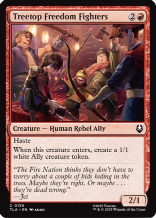 Treetop Freedom Fighters (TLA-156) [Avatar: The Last Airbender] Foil MTG Single Wizards of the Coast