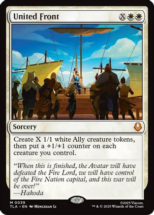 United Front (TLA-039) [Avatar: The Last Airbender] Foil MTG Single Wizards of the Coast