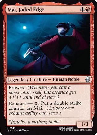 Mai, Jaded Edge (TLA-147) [Avatar: The Last Airbender] Foil MTG Single Wizards of the Coast