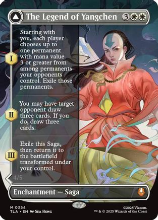 The Legend of Yangchen (Borderless) (TLA-354) [Avatar: The Last Airbender] Foil MTG Single Wizards of the Coast