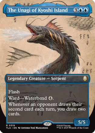 The Unagi of Kyoshi Island (Borderless) (TLA-319) [Avatar: The Last Airbender] Foil MTG Single Wizards of the Coast