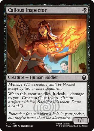 Callous Inspector (TLA-089) [Avatar: The Last Airbender] Foil MTG Single Wizards of the Coast