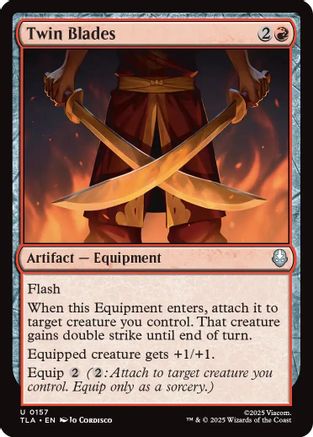 Twin Blades (TLA-157) [Avatar: The Last Airbender] Foil MTG Single Wizards of the Coast