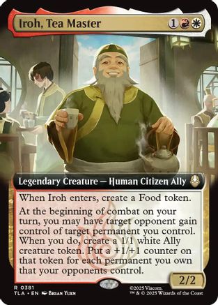 Iroh, Tea Master (Extended Art) (TLA-381) [Avatar: The Last Airbender] Foil MTG Single Wizards of the Coast