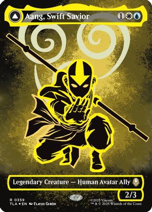 Aang, Swift Savior (Neon Ink Foil) (TLA-359) [Avatar: The Last Airbender] Foil MTG Single Wizards of the Coast