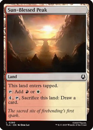 Sun-Blessed Peak (TLA-280) [Avatar: The Last Airbender] Foil MTG Single Wizards of the Coast